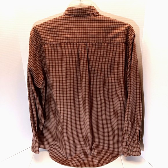 Savile Row Button Up Shirt Plaid Long Sleeve Tottinham Twill Mens 16 1/2 (34-35) - Picture 6 of 9